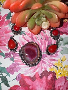 Fuchsia & Coral Bracelet